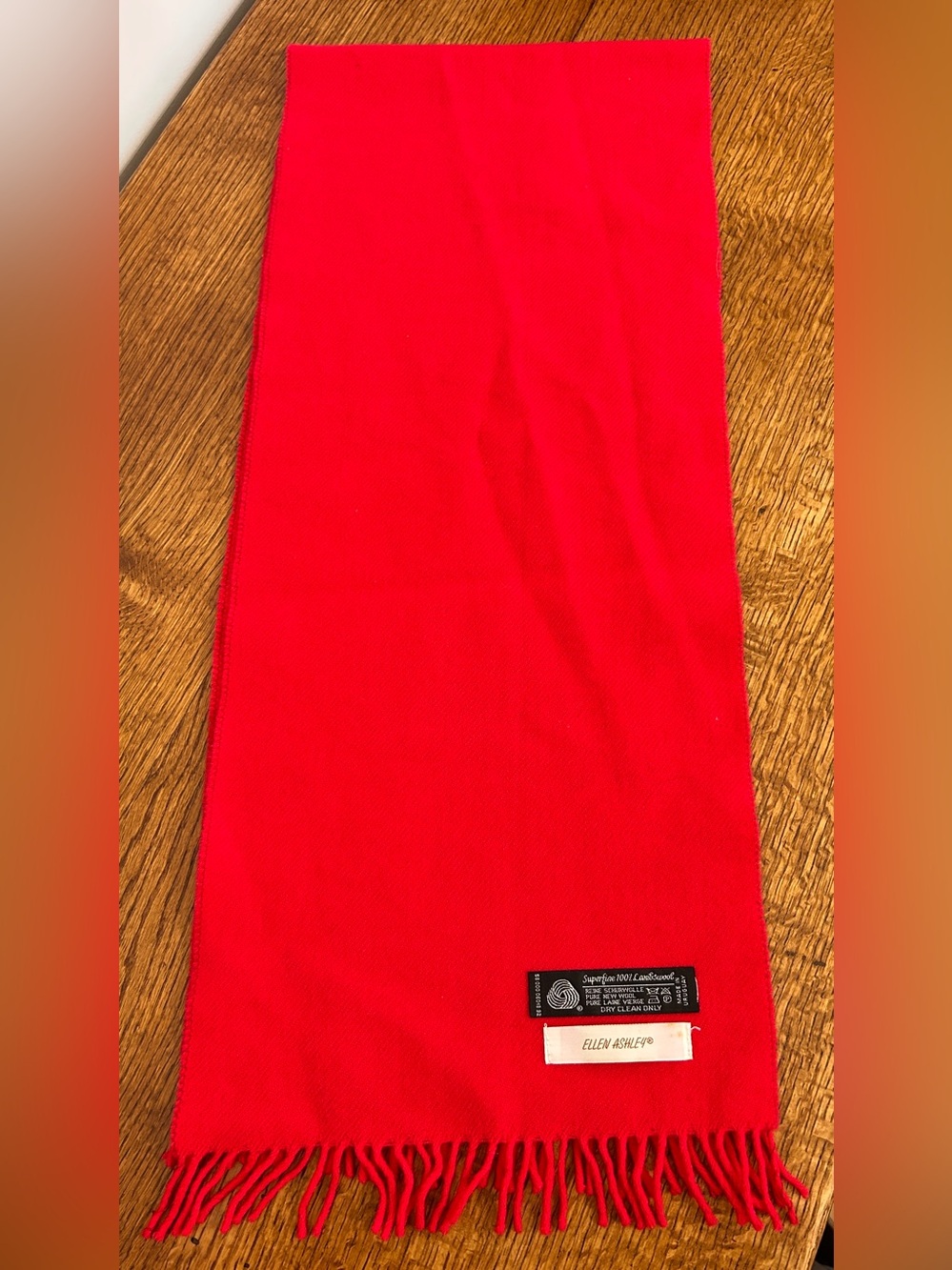 VINTAGE ELLEN ASHLEY 100% LAMBSWOOL SCARF